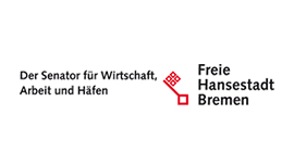 Logo Der Senator für Wirtschaft, Arbeit und Häfen, Freie Hansestadt Bremen.